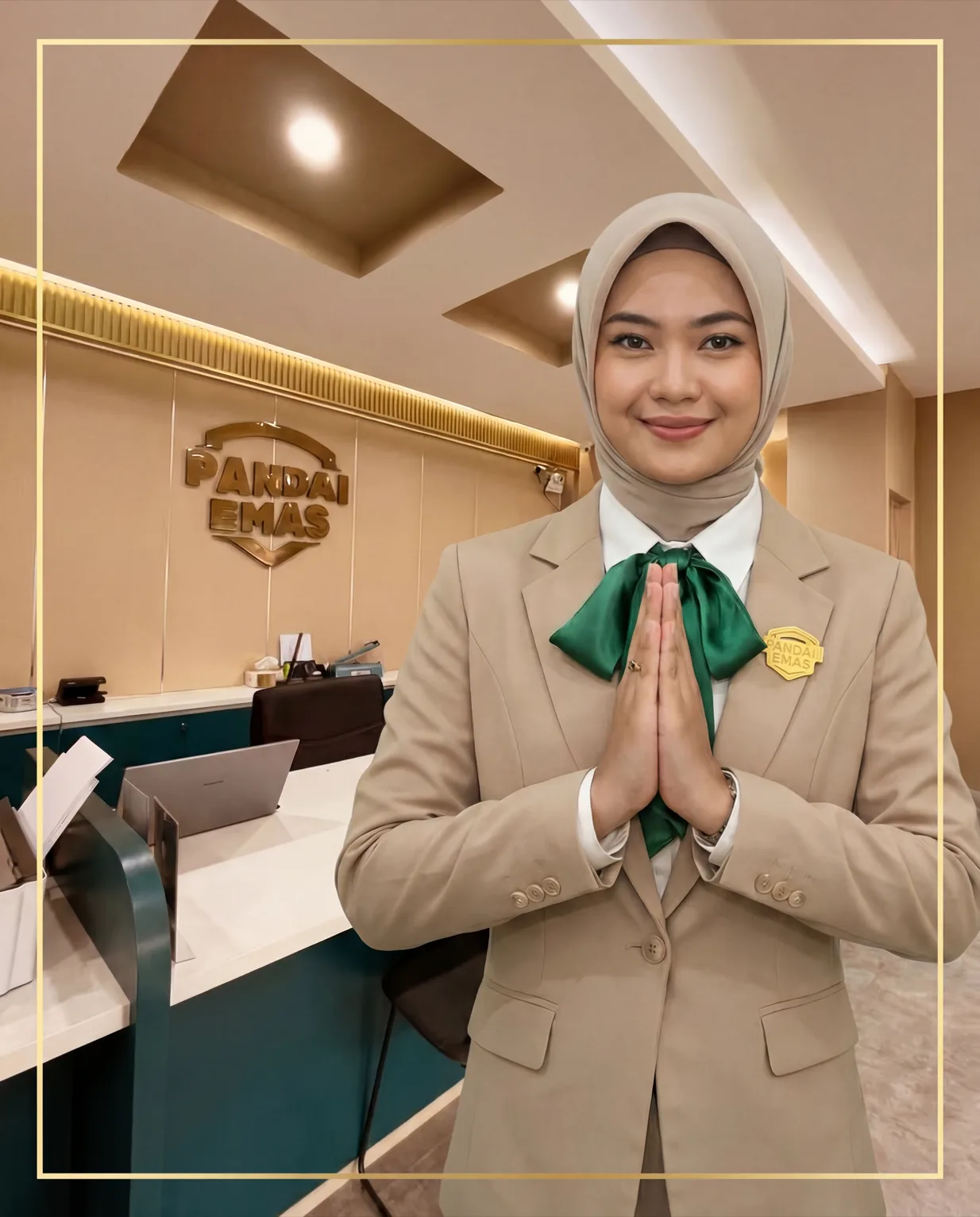 Staf Pandai Emas siap melayani dengan ramah